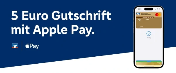 5 Euro Gutschrift mit Apply Pay.